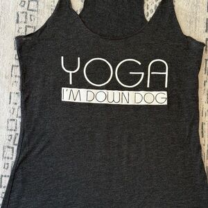 Yoga - I’m Down Dog - Gym Tank Fitness Shirt Tee Soft Racerback Tank